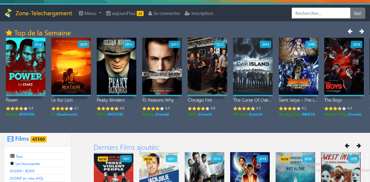 Zone Téléchargement un nouveau site, une nouvelle adresse, mais