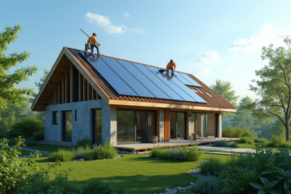 Construction d un batiment eco responsable avec panneaux solaires