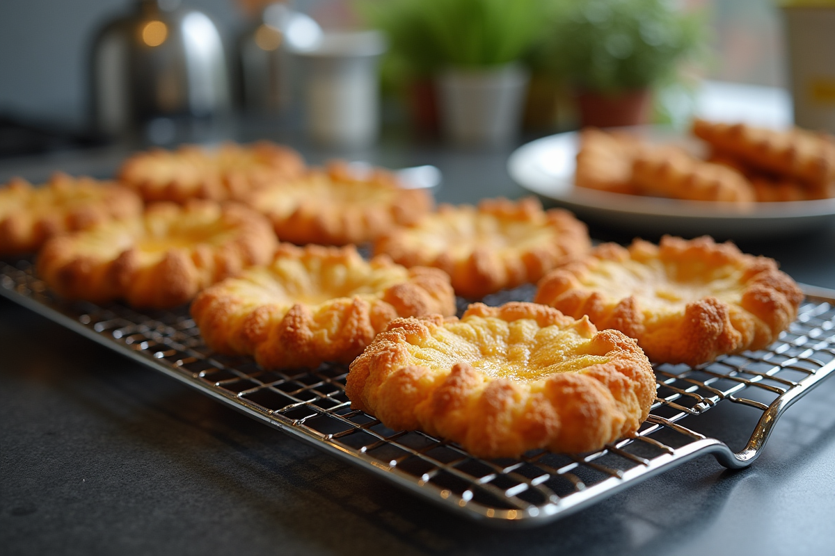Craquelins sur un grille dans une cuisine moderne