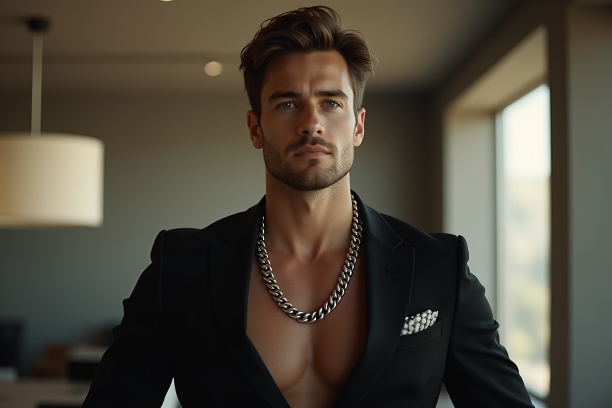collier homme
